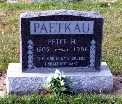 Paetkau, Peter H.